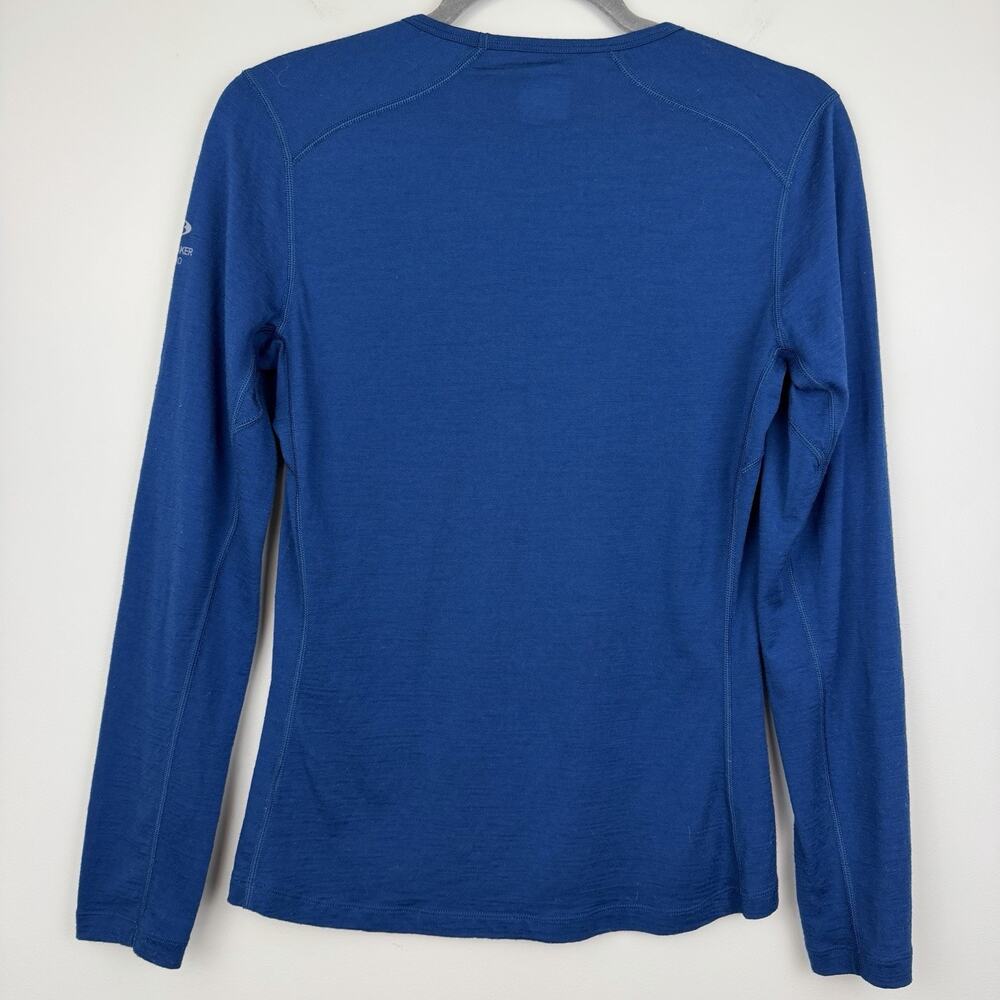 Icebreaker Merino Wool T Shirt Women's M Blue 200 Long Sleeve Thermal Base Layer - Picture 2 of 9